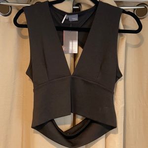NWT Black crop top